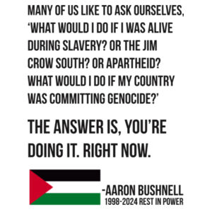 What would I do if my country was committing genocide? - Aaron Bushnell Design