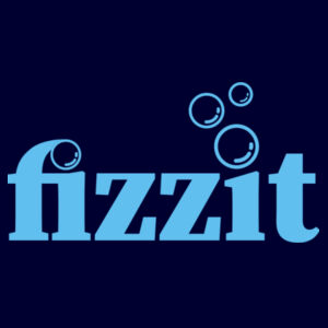 Fizzit - Mens Poly Tee Navy and Sky Blue Design