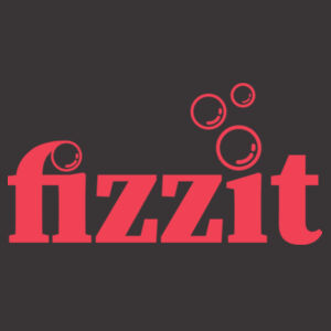 Fizzit Mens Poly Tee - Gunmetal and Coral Design