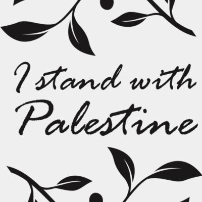 I stand with Palestine Olives White Thumbnail